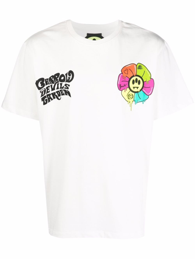 Shop Barrow Logo T-shirt In Bianco