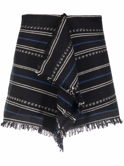Shop Isabel Marant Étoile Cotton Cloth Skirt In Nero
