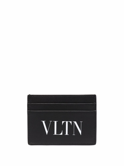 Shop Valentino Vltn' Card-holder In Nero