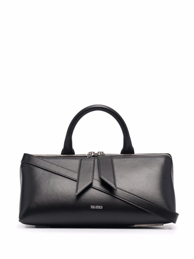 Shop Attico "sunday" Medium Leather Bag In Nero