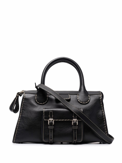 Chloé Edith Midi Bag In Nero