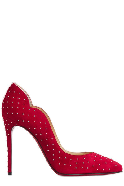 Shop Christian Louboutin Hot Chic Plumetti Pumps In Red