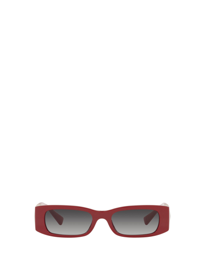 Shop Valentino Eyewear Rectangular Frame Sunglasses In Red