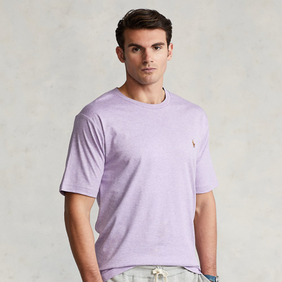 Shop Polo Ralph Lauren Soft Cotton Crewneck T-shirt In Pastel Purple Heather