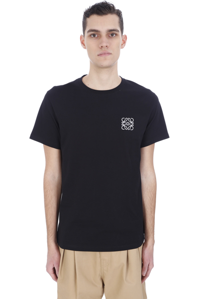 Shop Loewe T-shirt In Black Cotton