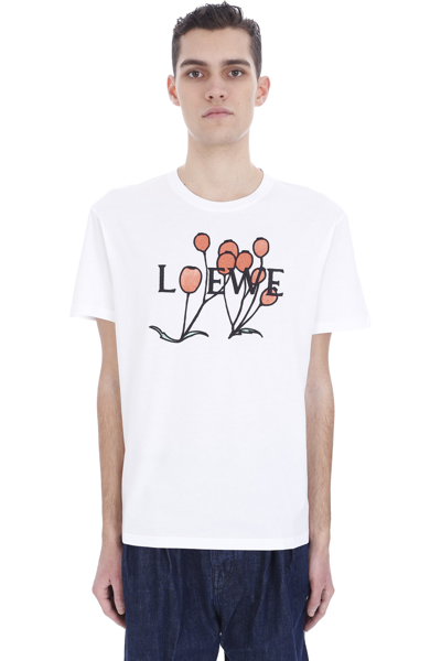 Shop Loewe T-shirt In White Cotton