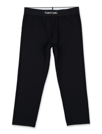 Shop Tom Ford Modal Yoga Pant In Black