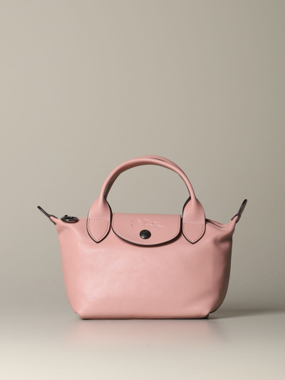 Longchamp Mini Bag Le Pliage Cuir Bag In Mini Leather With Logo In Blush  Pink | ModeSens