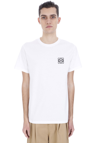 Shop Loewe T-shirt In White Cotton