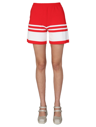 Shop Boutique Moschino Sailor Mood Shorts In Rosso