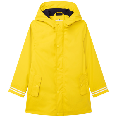 Shop Aigle Hooded Raincoat In Yellow