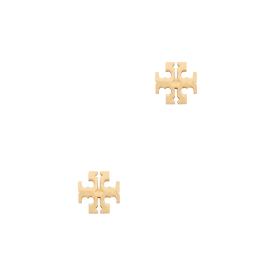Shop Tory Burch Kira Gold-plated Logo Stud Earrings