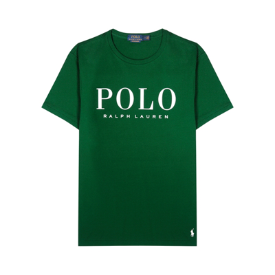 Shop Polo Ralph Lauren Green Logo Cotton T-shirt