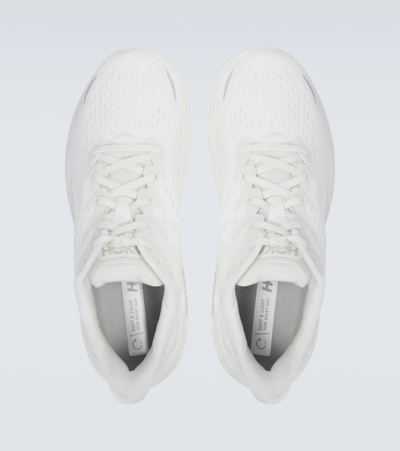 Shop Hoka One One Clifton 8 Sneakers In White / White