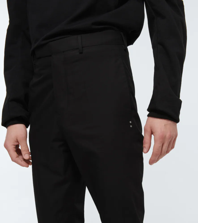 Shop Rick Owens Straight-leg Cotton Pants In Black