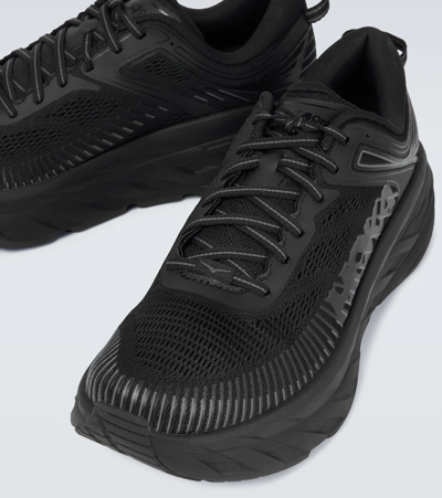 Shop Hoka One One Bondi 7 Sneakers In Black / Black