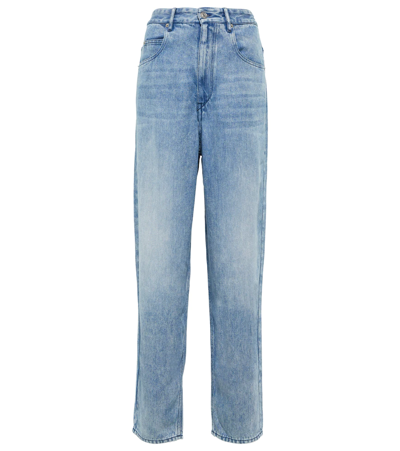 Shop Isabel Marant Étoile Ticosy High-rise Straight Jeans In Light Blue