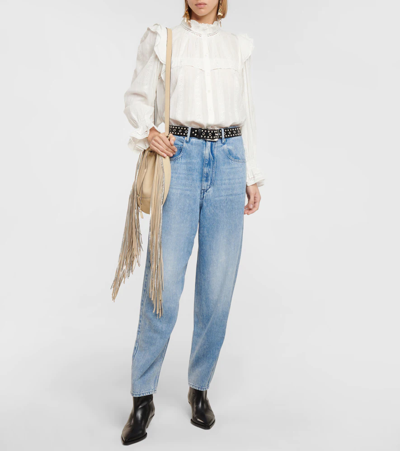 Shop Isabel Marant Étoile Ticosy High-rise Straight Jeans In Light Blue