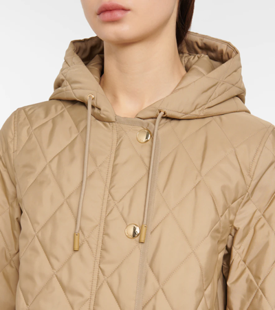 Shop Burberry Quilted Parka In Archive Beige