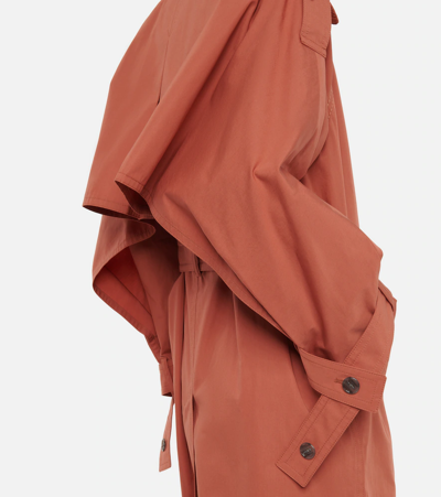 Shop Acne Studios Double-breasted Trench Coat In Brick Red