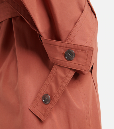 Shop Acne Studios Double-breasted Trench Coat In Brick Red