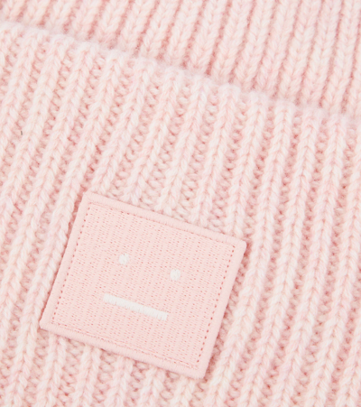 Shop Acne Studios Wool Beanie In Faded Pink Melange