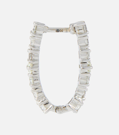 Shop Ileana Makri Rivulet 18kt White Gold Hoop Earrings With Diamonds