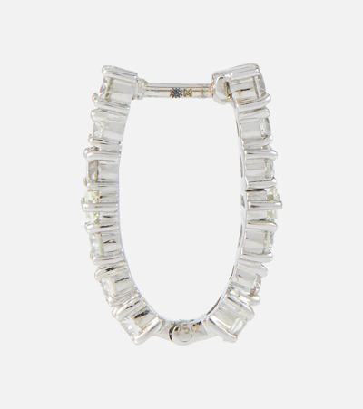 Ileana Makri Rivulet 18kt White Gold Hoop Earrings With Diamonds In White Gold