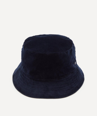 Shop Nn07 Cotton Corduroy Bucket Hat In Navy