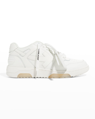 Shop Off-white Out Of Office Arrow Leather Sneakers In White