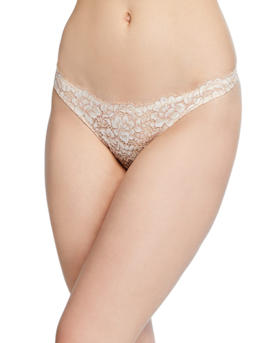 Shop Cosabella Pret A Porter Lace Thong In Moon Iv/mand