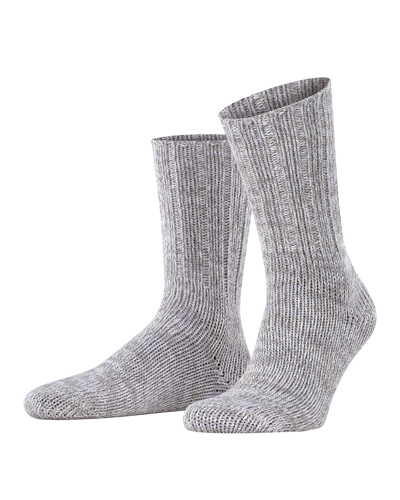 Falke Brooklyn Cotton Knit Boot Socks In Metal Grey