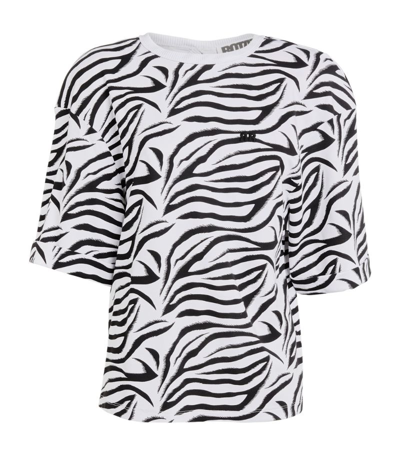 Shop Rotate Birger Christensen Rotate Zebra Print Fausta T-shirt In Multi