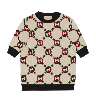 Shop Gucci Wool Reversible Interlocking G Sweater In Neutrals