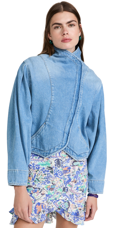 Shop Isabel Marant Pauline Denim Jacket In Blue