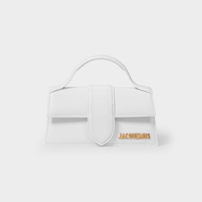 Jacquemus Leather Le Grand Bambino Shoulder Bag In White