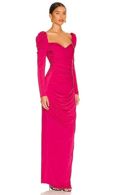 Shop Majorelle Sweetheart Gown In Fuchsia