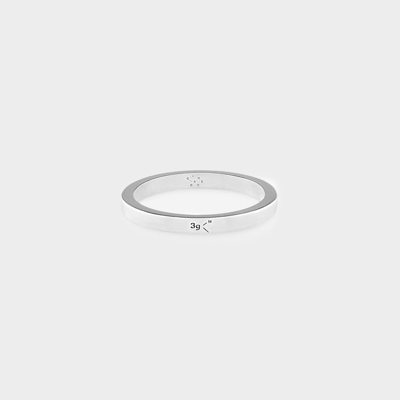 Shop Le Gramme 3g Ribbon Ring -  - Silver