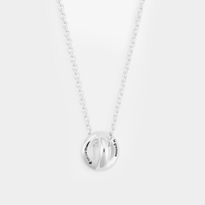 Shop Le Gramme 1g Pendant Chain Entrelacs Necklace -  - Silver