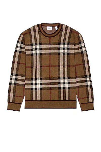 Shop Burberry Naylor Sweater In Birch Brown