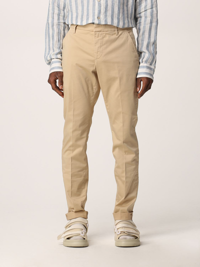 Shop Dondup Gaubert  Trousers In Stretch Cotton In Beige