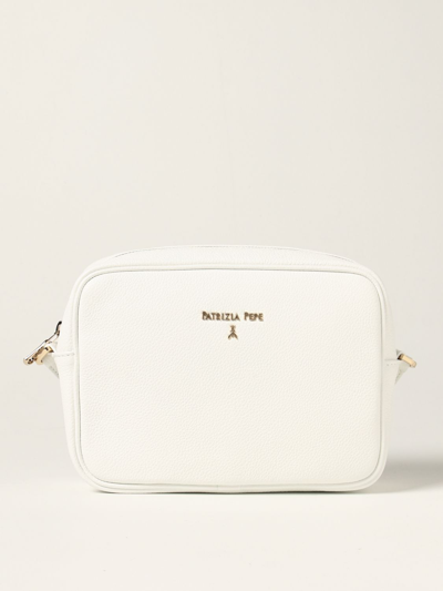 Shop Patrizia Pepe Bag In Grained Leather In White