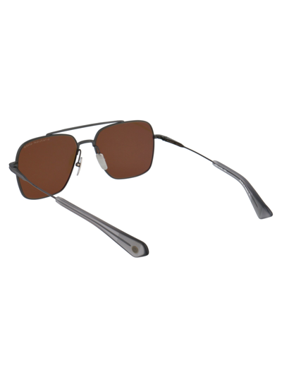 Shop Dita Sunglasses In Black Iron  W/ Dark Brown  - Ar