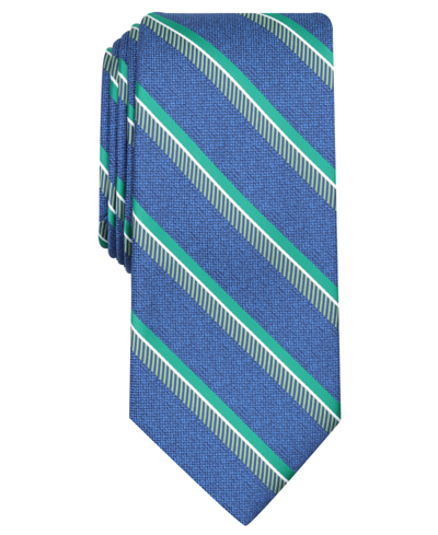 Shop Perry Ellis Men's Dena Stripe Tie In Blue