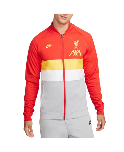 Shop Nike Men's  Red Liverpool I96 Anthem Raglan Full-zip Jacket