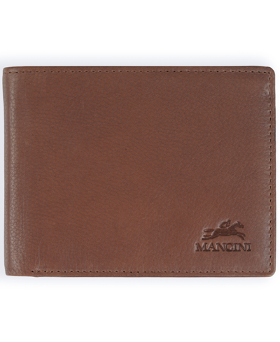 Shop Mancini Men's Bellagio Collection Left Wing Bifold Wallet In Brown
