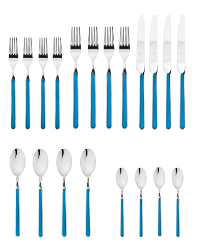 Shop Mepra Fantasia Flatware Set, 20 Piece In Medium Blue