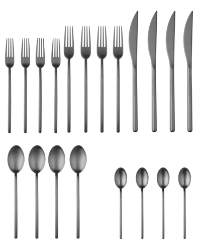 Mepra Due Ice Oro Nero Flatware Set, 20 Piece In Black