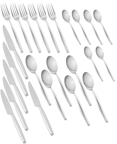 Shop Mepra Sassonia Flatware Set, 24 Piece In Stainless Steel