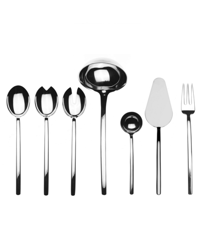 Shop Mepra Due Serving Set, 7 Piece In Stainless Steel